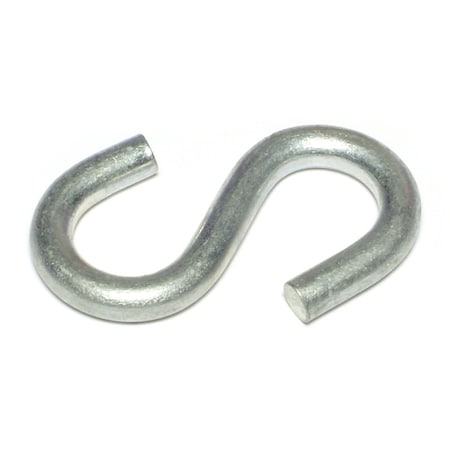 Midwest Fastener 5/16" x 3/4" x 2-1/2" Zinc Plated Steel Open S Hooks 25PK 52415
